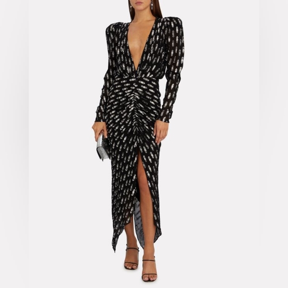 Ronny Kobo - Astrid Fil Coupé Chiffon Dress - Picture 2 of 9